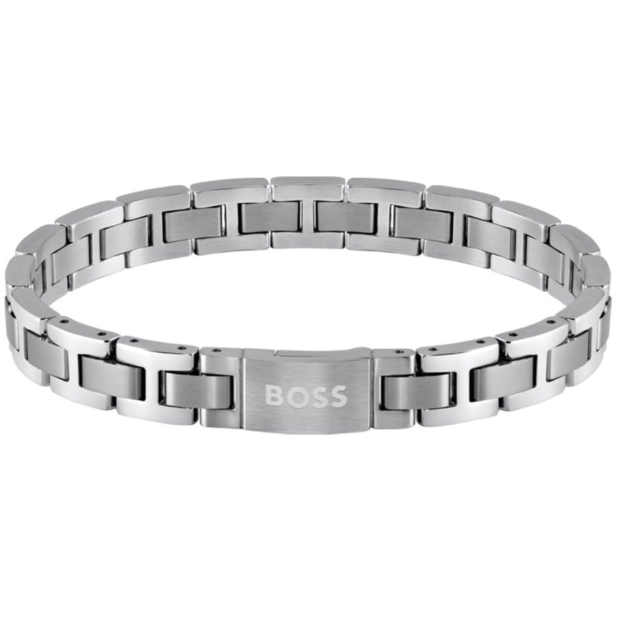 アクセサリー HugoBoss Bangle Bracelet BOSS - Gold-tone cuff with logo-engraved magnetic closure
